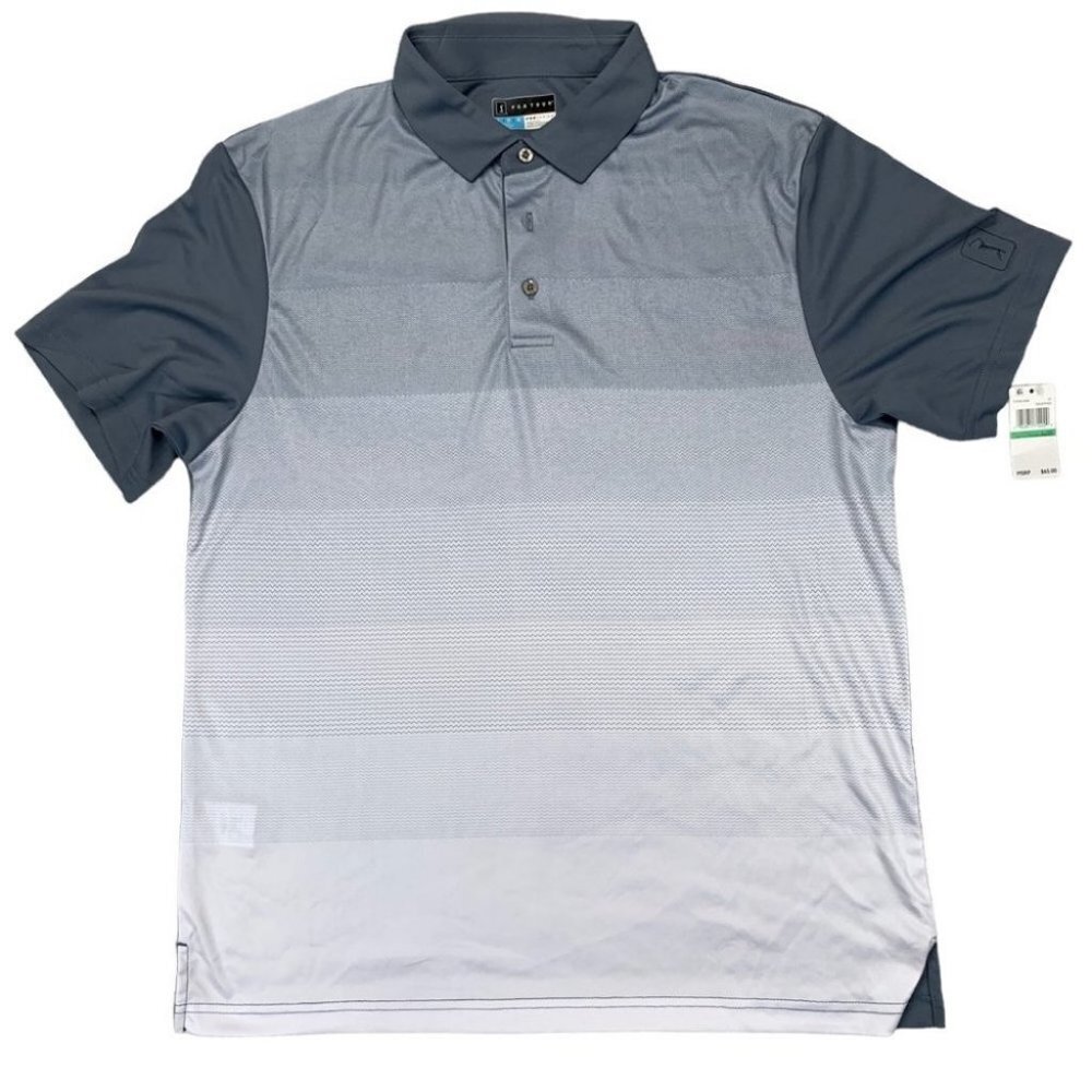 Pga Tour Men's Ombre Polo Shirt Size L